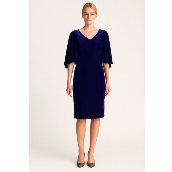 Badgley Mischka Velvet Cocktail Dress 2 - Picture 1 of 10
